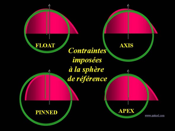 elevation surface reference contraintes float axis apex pinned